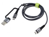 Cablu USB 2.0 A la C 1m negru și gri, Goobay