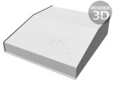 Carcasă desktop aluminiu 1456KL3WHBU 254x287x76mm
