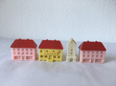 lot 4 casute miniatura, plastic, vintage, decor, detalii frumoase foto