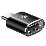 Cumpara ieftin Adaptor Baseus Mini OTG CATOTG-01, negru