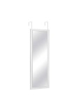 Oglindă de ușă, design &icirc;n relief, ramă albă, dimensiuni 36x126cm