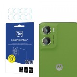 Folie de protectie Camera Spate 3MK Protection pentru Motorola Moto G06, Sticla Securizata, Set 4 bucati, Transparenta