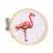 Mini Set de Broderie in Cruciulita , Flamingo