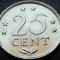Moneda exotica 25 CENTI - ANTILELE OLANDEZE (Caraibe), anul 1982 * cod 5204