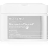 MARY &amp; MAY Niacinamide Vitamin C Brightening Mask set de măști textile pentru o piele mai luminoasa 30 buc