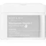 MARY &amp; MAY Niacinamide Vitamin C Brightening Mask set de măști textile pentru o piele mai luminoasa 30 buc