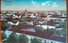 Carte postala, Timisoara, vedere generala, 1925