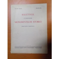BULETINUL COMISIUNII MONUMENTELOR ISTORICE , PUBLICATIE TRIMESTRIALA , ANUL XXXI , FASCICOLA 96 , APRILIE-IUNIE , Bucuresti 1938