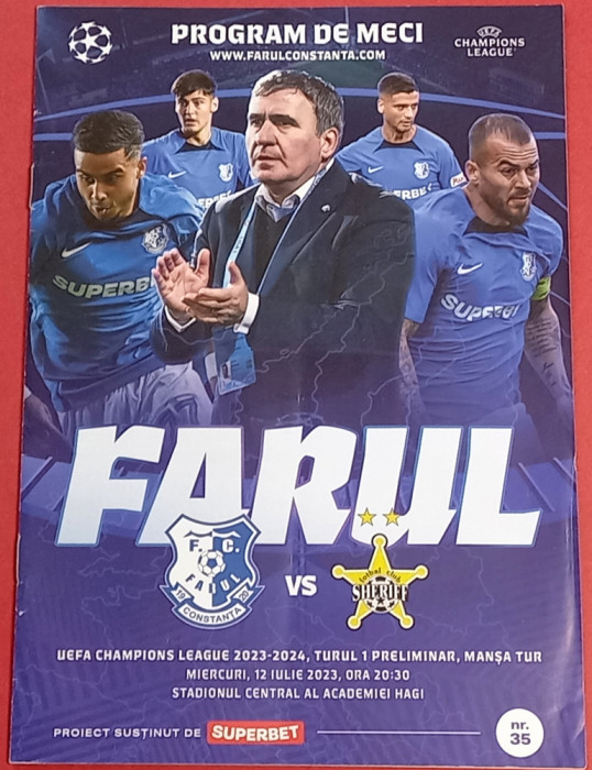 Program meci fotbal FARUL CONSTANTA-SHERIFF Tiraspol(Conference 12.07.2023)