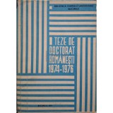 Silvia Maruta - Teze de doctorat romanesti 1974-1976 (Editia: 1979)