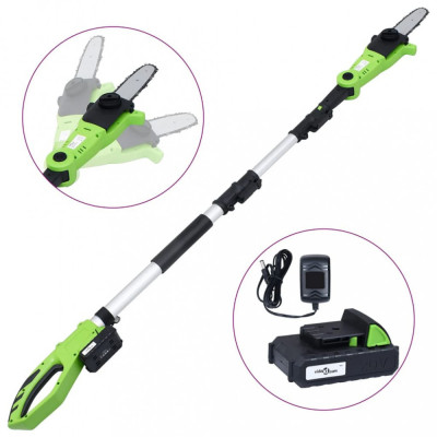 vidaXL Ferăstrău telescopic fără fir cu acumulator 20V 1500mAh Li-ion foto