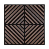 Panou acustic de perete Deco IX cu aspect de nuc, 60x60x1,8 cm