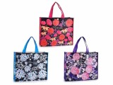 Cumpara ieftin Set 3 sacose cumparaturi poliester multicolor decor Floral 45x12x55H