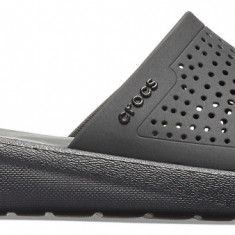 Papuci Crocs LiteRide Slide Negru - Black/Slate Grey