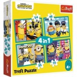 Puzzle Trefl 4in1 - Lumea fericita a minionilor