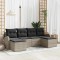 vidaXL Set de canapele pentru grădină 6 pcs Gri deschis Rattan poli
