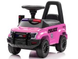 Masinuta premergator de politie, cu megafon si efecte luminoase, roz, Leantoys