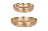 Cumpara ieftin Set 2 boluri decorative aluminiu auriu Varanasi 30.5x7 cm, 38x8 cm