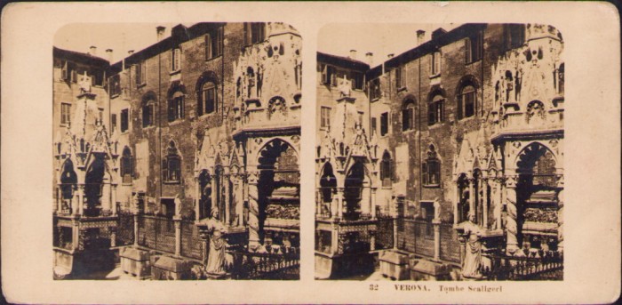ST36N Verona, Tombe Scaligeri, stereoscopic photo