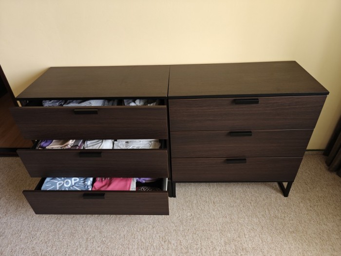 Comodă IKEA cu 3 sertare 75x40x77 cm (75x40x84 cm), stare excelentă