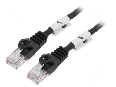 Cablu Patch U/UTP 5e 5m CCA PVC Negru 26AWG foto