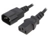 Cablu alimentare IEC C13 - IEC C14 1,8m 10A Negru