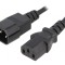 Cablu alimentare IEC C13 - IEC C14 1,8m 10A Negru