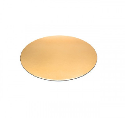 Discuri Aurii din Carton, Diametru 12 cm, 25 Buc/Bax - Plansete pentru Tort, Discuri pentru Prajituri foto