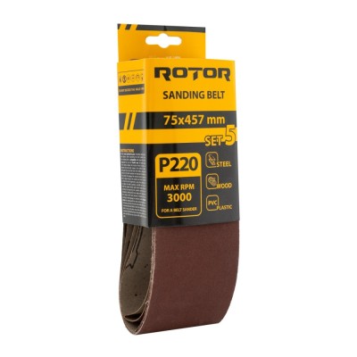 Banda de slefuit ROTOR P220 75*457 set 5 Innovative ReliableTools foto