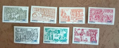 TIMBRE ROMANIA MNH LP1660+1667/2004 FRAGMENTE COLUMNA LUI TRAIAN (I) si (II) foto