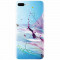 Husa silicon pentru Apple Iphone 8 Plus, Artistic Paint Splash Purple Butterflies