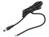 Cablu DC 5,5/2,5 mufe drept negru 1,5m 2x0,5mm2 20&divide;80&deg;C