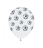 Set 5 baloane latex model fotbal alb negru 30 cm, Godan