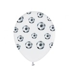 Set 5 baloane latex model fotbal alb negru 30 cm