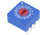 &Icirc;ntrerupător codificare HEX/BCD 16 poziții 10x10x5mm
