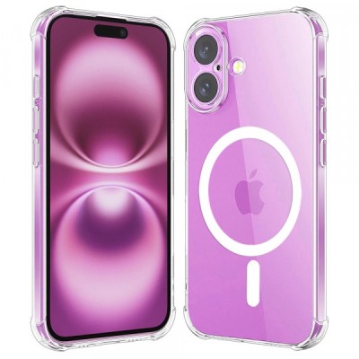 Husa MagSafe pentru Apple iPhone 16 Plus, Techsuit, Shockproof, Transparenta foto