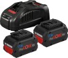Bosch 2xGBA18V + GAL1880CV Set 2 acumulatori Li-Ion, 18V, 5.5Ah + Incarcator rapid de 8Ah ProAdvanced PowerfulTools