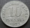 Moneda istorica 10 PFENNIG - GERMANIA, anul 1921 * cod 2883 = excelenta, Europa