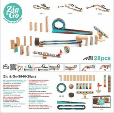 Zig &amp;amp; Go Djeco, set de constructie trasee, 28 piese foto