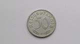 Germania, Reich 50 Reichspfennig, 1939-F, Rară - Monedă Germană WW2