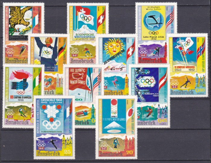 DB1 Guineea Ecuatoriala 1976 Olimpiade de Iarna Afise 11 v. MNH