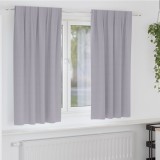 VidaXL Perdele cu perdele 2 pcs Gri metalic Poliester