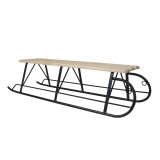 Sanie dubla din metal si lemn, 117x37.5x29cm / 5359