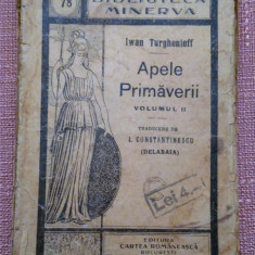 Apele Primaverii Vol.II. Biblioteca Minerva Nr. 78 - Ivan Turghenieff