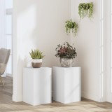 Set 2 Suporturi Plante vidaXL Albe 30x30x50cm Lemn Prelucrat Interior