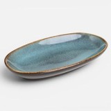 Platou Oval din Ceramică Albastră &ndash; Ideal pentru Finger Food și Gustări, CMCLASS
