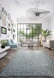 Cumpara ieftin Covor Premium Belgian Model Valencia 22209-644, Marime 80 x 150 cm, Albastru, Antialergic, Polipropilena, Living, Dormitor, Sufragerie, Birou