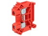 Conector Șină Roșu 2 Borne 0,5-10mm2 TS35