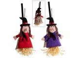 Cumpara ieftin Set 2 figurine Vrajitoare Halloween Befana cu sacutel textil multicolor cm 17 x 45 H