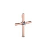Pandativ din aur roze de 14K in forma de cruce